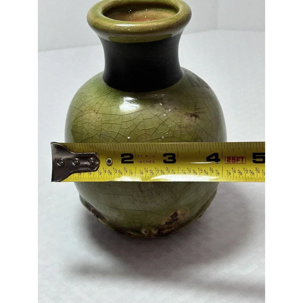 Vintage Rustic‎ Stoneware Pottery 6 1/4” Vase
